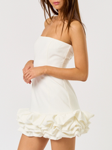 Load image into Gallery viewer, Strapless Ruffle Hem Mini Dress