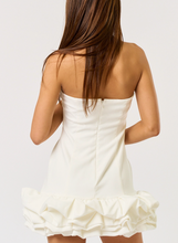 Load image into Gallery viewer, Strapless Ruffle Hem Mini Dress