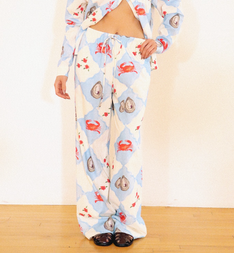 High Waisted Crab Drawstring Pants