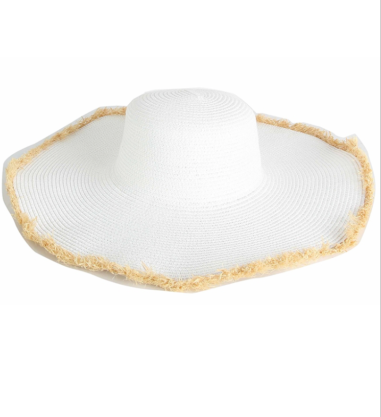 Straw Fringe Beach Hat