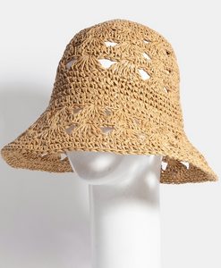 Vented Straw Braided Bucket Hat