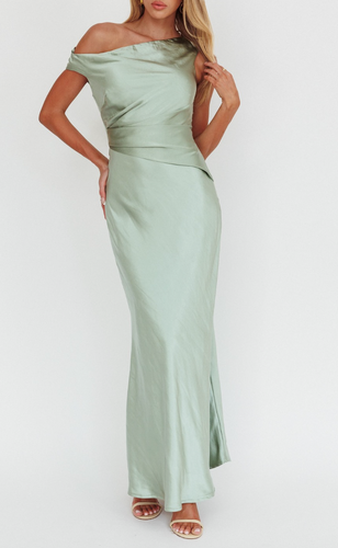 One Shoulder Asymmetrical Maxi Dress