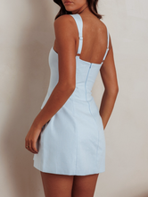 Load image into Gallery viewer, Fitted Waist Mini Dress