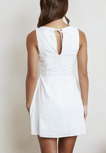 Tie Front Keyhole Mini Dress