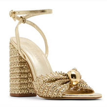 Load image into Gallery viewer, Ankle Strap Woven Block Heel
