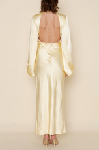 Load image into Gallery viewer, Round Neck Knot Balloon Sleeves Maxi Dress