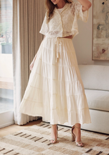 Load image into Gallery viewer, Drawstring Tiered Maxi Skirt