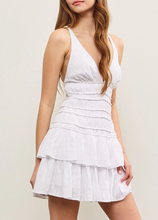 Load image into Gallery viewer, V Neck Gathered Waist Tiered Dress