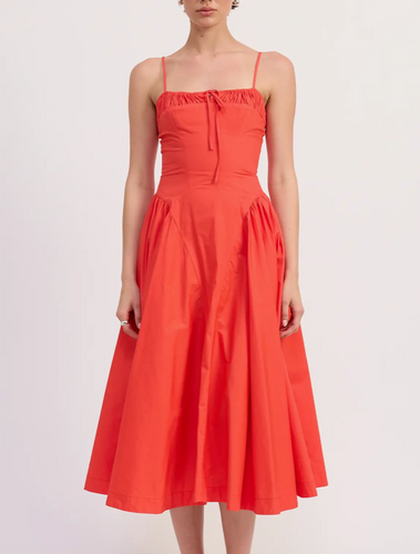 Corset Bustier Midi A Line Dress