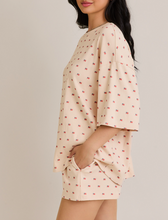 Load image into Gallery viewer, Drop Shoulder American Flag PJ Short Set