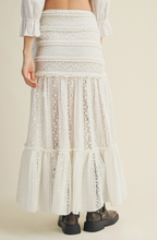 Load image into Gallery viewer, Tiered Lace Maxi Skirt