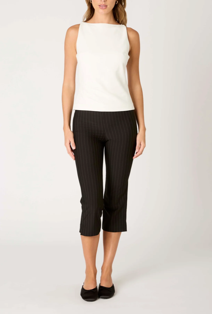 Boatneck Flare Hem Top