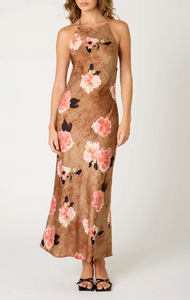 Halter Floral Midi Dress
