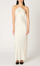 Load image into Gallery viewer, Halter Lace Trim Maxi Dress