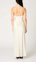 Load image into Gallery viewer, Halter Lace Trim Maxi Dress
