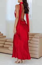 Load image into Gallery viewer, Halter Deep V Maxi Dress