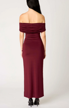 Load image into Gallery viewer, Off Shoulder Knot Maxi Dress