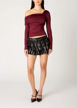 Load image into Gallery viewer, Asymmetrical Ruched Off Shoulder Top