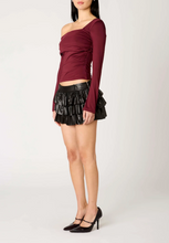 Load image into Gallery viewer, Asymmetrical Ruched Off Shoulder Top
