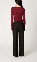 Load image into Gallery viewer, Ruched Bateau Neck Top
