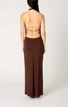 Load image into Gallery viewer, Halter Cowl Neck Bodycon Maxi Dress