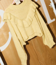 Load image into Gallery viewer, Ruffle Detail Knit Sweater Top