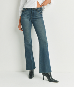 High Waisted Scissor Cut Flare Jeans