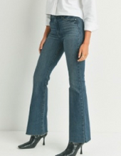 Load image into Gallery viewer, High Waisted Scissor Cut Flare Jeans