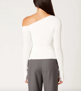 Asymmetrical One Shoulder Long Sleeve Top