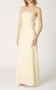 Strapless Tie Back Maxi Dress