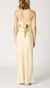 Strapless Tie Back Maxi Dress