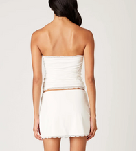 Load image into Gallery viewer, Strapless Lace Trim Side Ruched Top