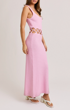 Load image into Gallery viewer, Square Neck Sleeveless Crochet Midi Dress