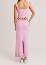 Load image into Gallery viewer, Square Neck Sleeveless Crochet Midi Dress