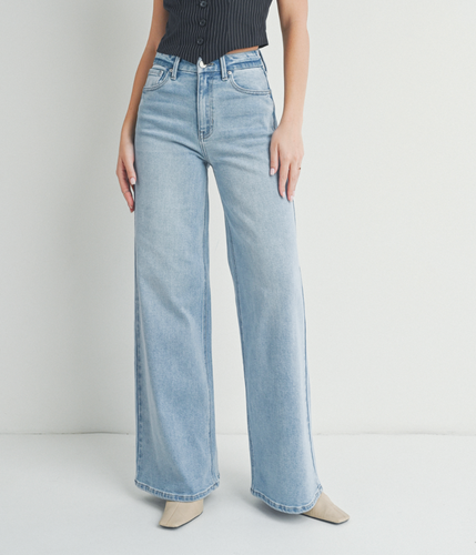 High Rise Palazzo Wide Leg Jeans