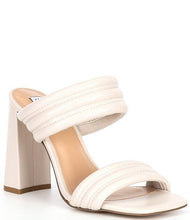 Load image into Gallery viewer, Leather Band Block Heel Mule Sandal