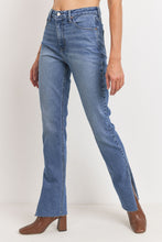Load image into Gallery viewer, Side Slit High Rise Vintage Denim Jeans