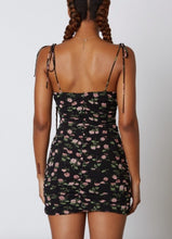Load image into Gallery viewer, Ruched Bustier Tie Mini Sress