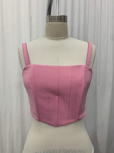 Sleeveless Corset Style Crop Top