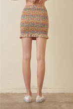 Load image into Gallery viewer, Smocked Embroidered Mini Skirt