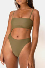 Load image into Gallery viewer, Cut Out High Waist Spaghetti Strap Zamia Swimsuit
