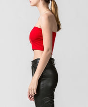 Load image into Gallery viewer, Ribbed Tube Bandeau Crop Top