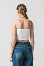 Load image into Gallery viewer, Ribbed Tube Bandeau Crop Top