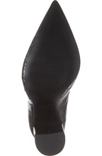 Load image into Gallery viewer, Croc Embossed Leather Pointed Toe 4 Inch Stacked Heel Pump