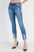 Load image into Gallery viewer, Washed Distressed Fray High Waist Jeans