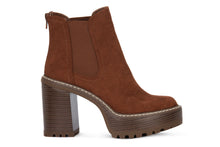 Load image into Gallery viewer, Lug Sole Stacked Heel Bootie