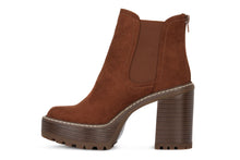 Load image into Gallery viewer, Lug Sole Stacked Heel Bootie