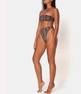 Snake Skin High Waist Izarla Bikini Set
