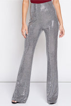 Load image into Gallery viewer, Sequin Bell Bottom High Rise Pants