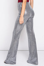 Load image into Gallery viewer, Sequin Bell Bottom High Rise Pants